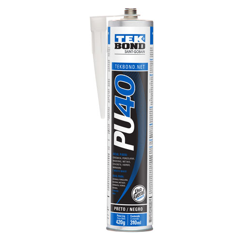 Sellador Poliuretano PU40 Negro 310ml/420 gr Tekbond Norton