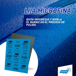 [77696093850] Pliego Lija al Agua T499 Grano 1200 9"x11" Norton
