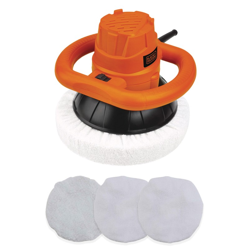 Pulidora Orbital de 10" 120 W + 3 Bonetes WP1200 Black & Decker B&D