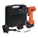 Taladro Atornillador 3/8" 12 V + Maleta Plastica Black & Decker B&D