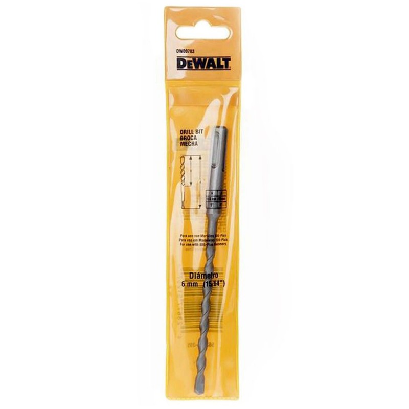 Broca Sds-Plus 6x100x160mm (1/4"x4"x6-1/4") Dewalt