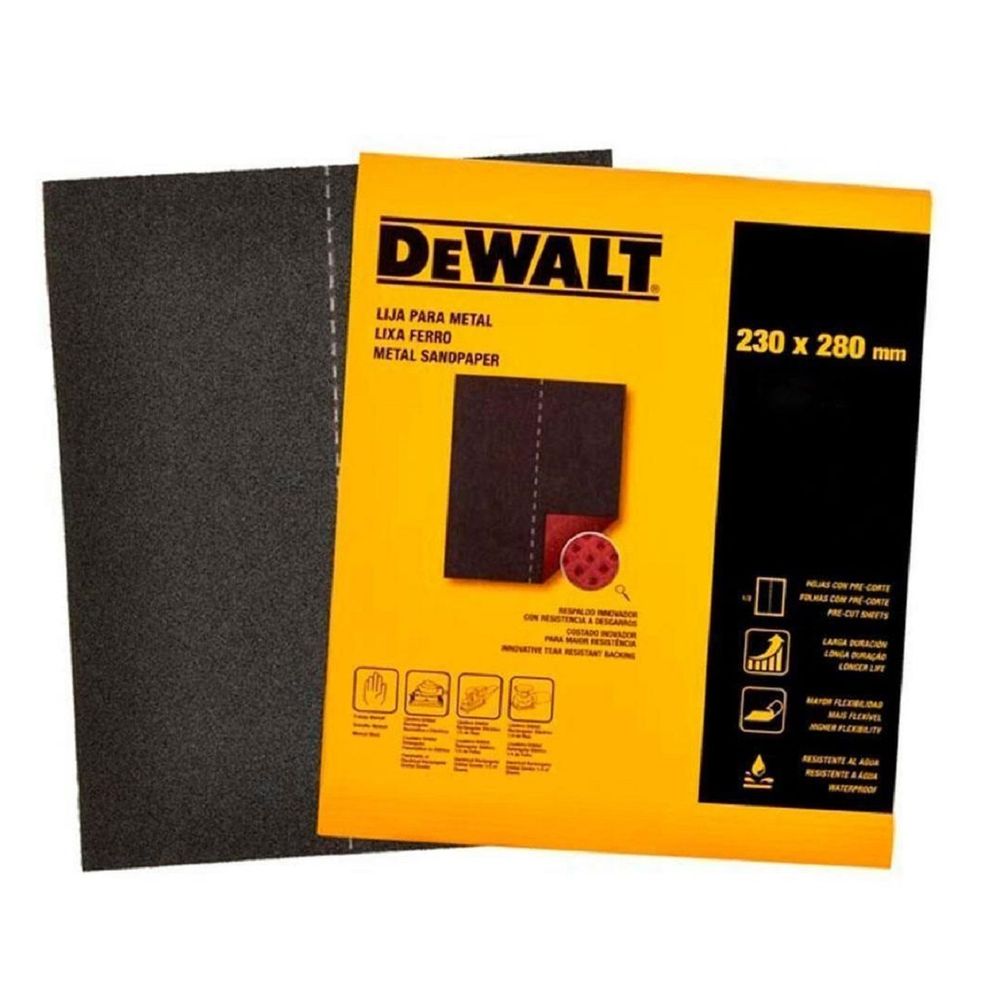 Lija en Pliego Metal Fierro Grano 40 Dewalt