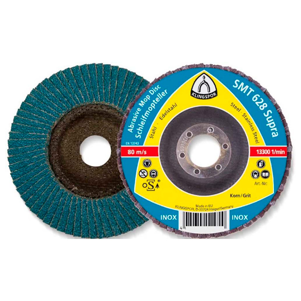 Discos Flap 7" G40 Plano Te/Supra/Smt628/Cs461X/40/N/Ger/180X22,2 Klingspor