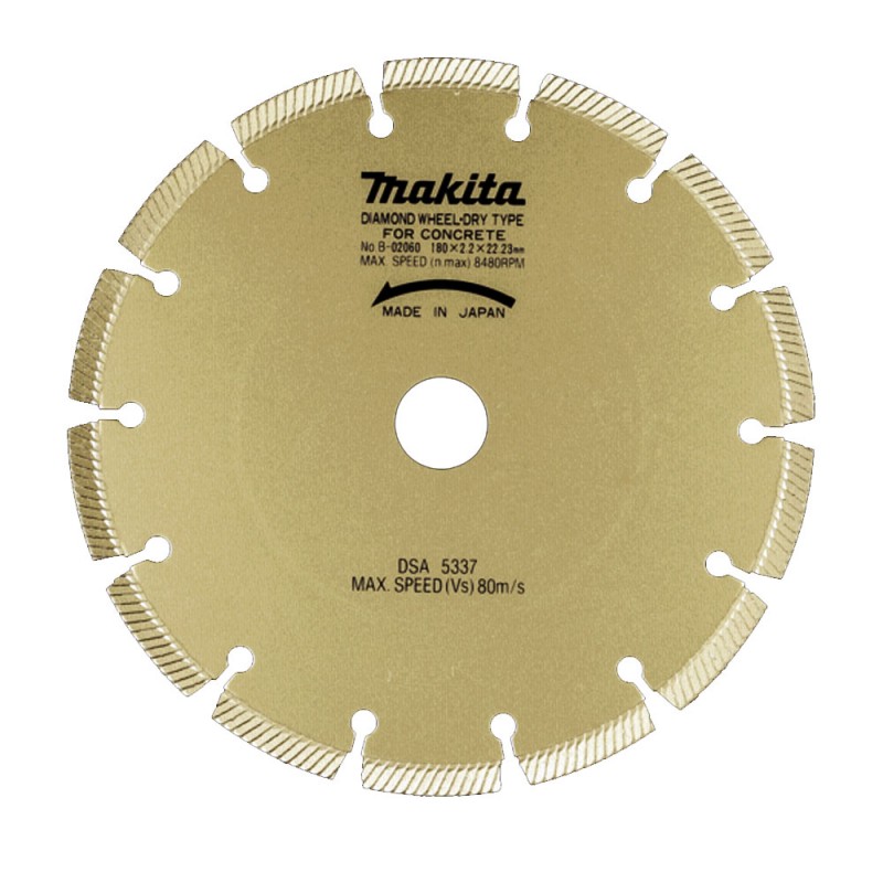 Disco Diamantado Segmentado (180 X 22.23 Mm.) Makita