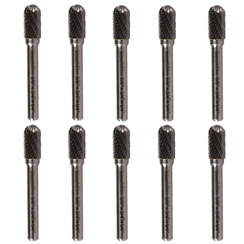 Fresa Carburadas P/Esmeril Recto Set 10Pcs Makita