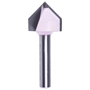 Fresa En V(90Â°), Vas. 1/4" * D. 3/4" * L. Util 5/8" * L. Total 1-7/8" Makita