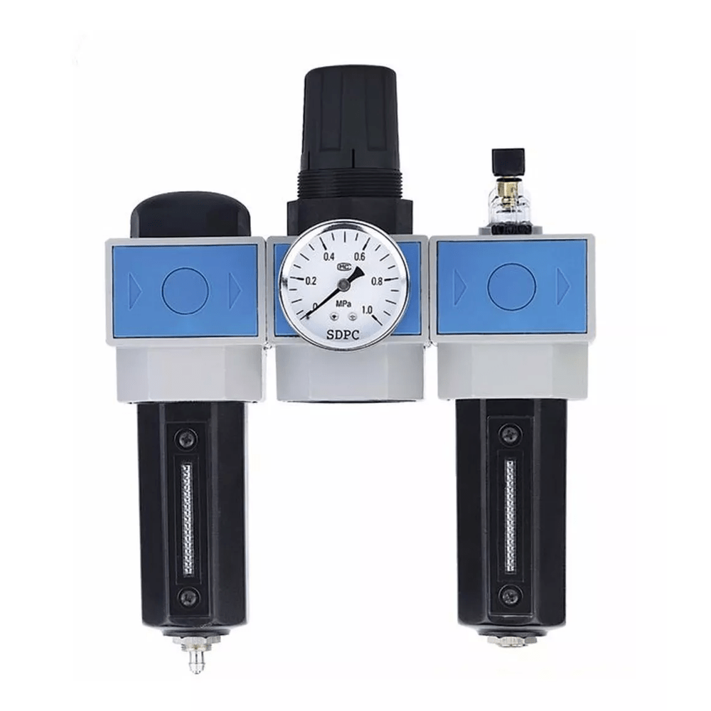 Filtro+Regulador+Lubricador (FRL) 1/2" UFRL 04 NPT 40 Um Semi Auto Drain Standard Shako (E)