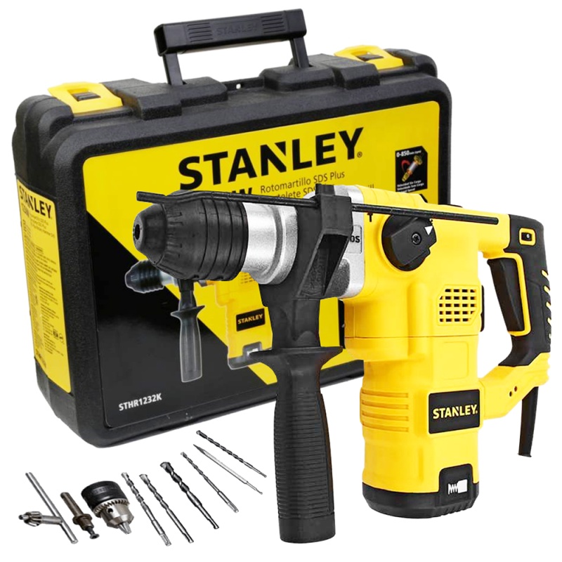 Rotomartillo SDS Plus 32mm 1250W (Inc Set x 5 Brocas + 2 Cinceles) Stanley