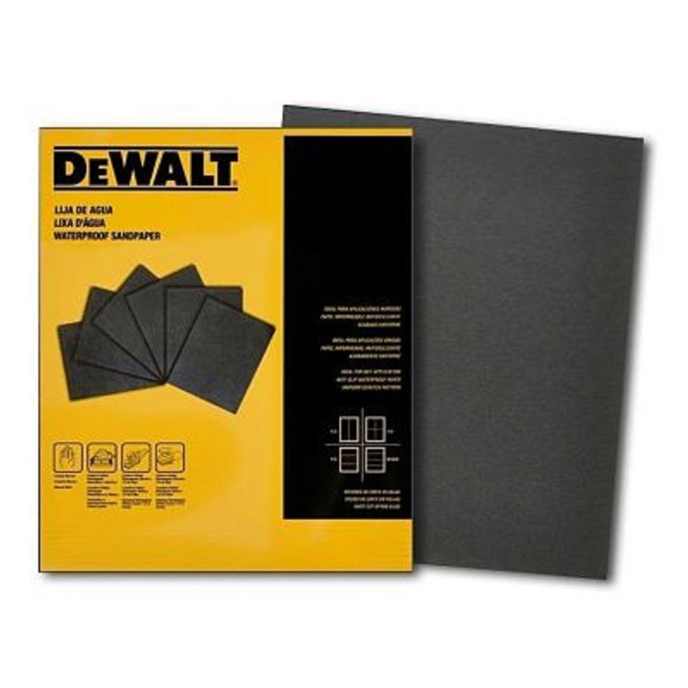 Lija en Pliego al Agua Grano 220 Oxido Aluminio Dewalt