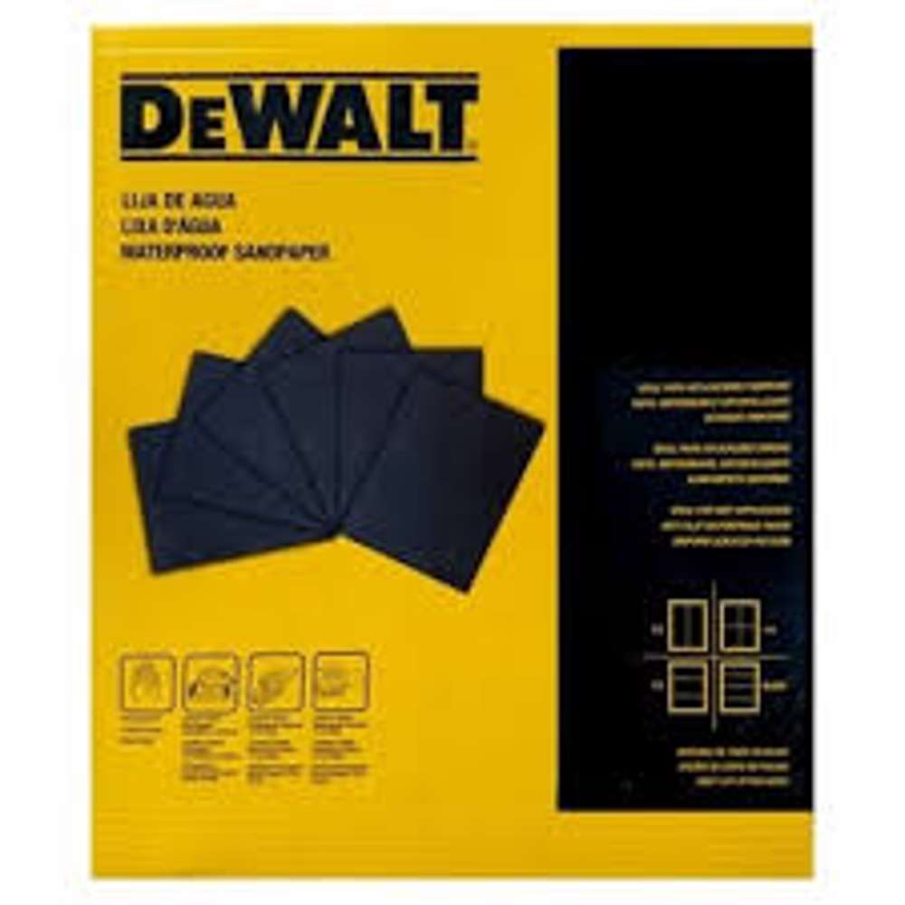 Lija en Pliego al Agua Grano 180 Oxido Aluminio Dewalt