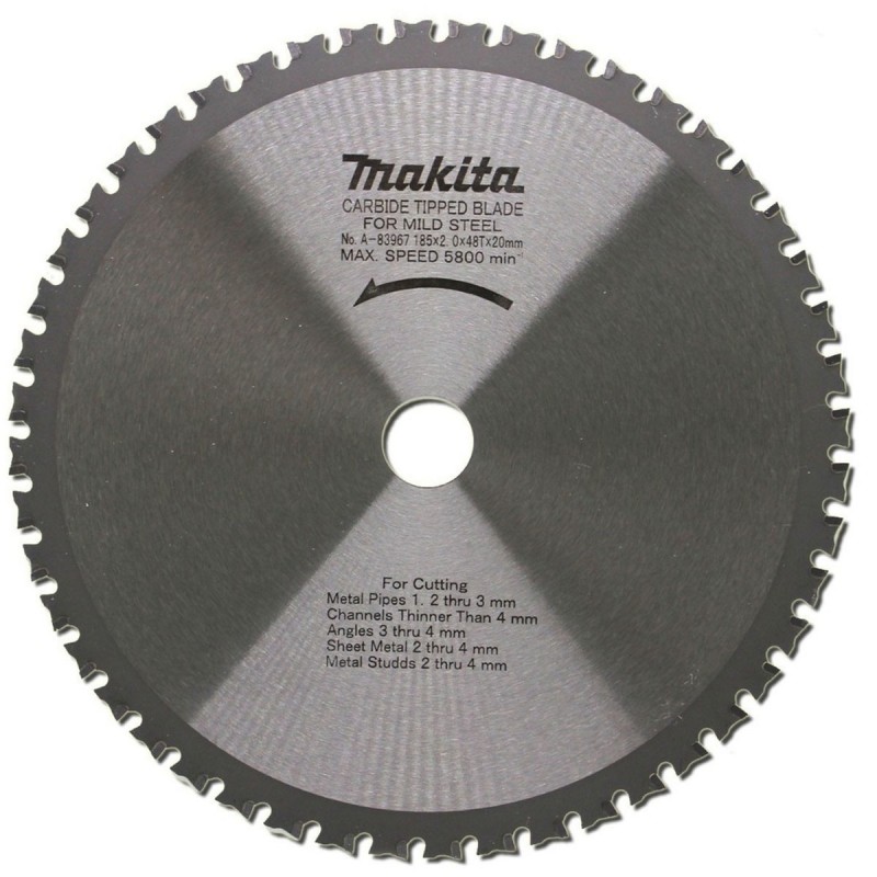 Disco sierra para acero 7-1/4" x 20.0 x 2.0mm.48 dientes Makita