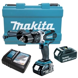 [DHP458RFE] Taladro Percutor 1/2" 18V / 2 Vel. / 91-58 Nm / XPT-LXT / 2 x 3.0Ah Makita