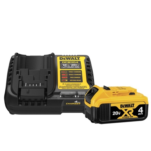 [DCB204-K3] Kit Bateria 20V Max 4Ah Lithium Ion + Cargador 12V/20V Max Dcb1104-B2 Kit Dewalt
