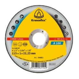 [384823] Disco Abrasivo Corte Kronenflex A100 / 9" x 5/64" (2mm) x 7/8" Klingspor (E)