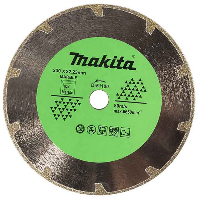 [D-51100] Disco Diaman.Electrochapado Marmol 9" X 2.4Mm.Seco Makita