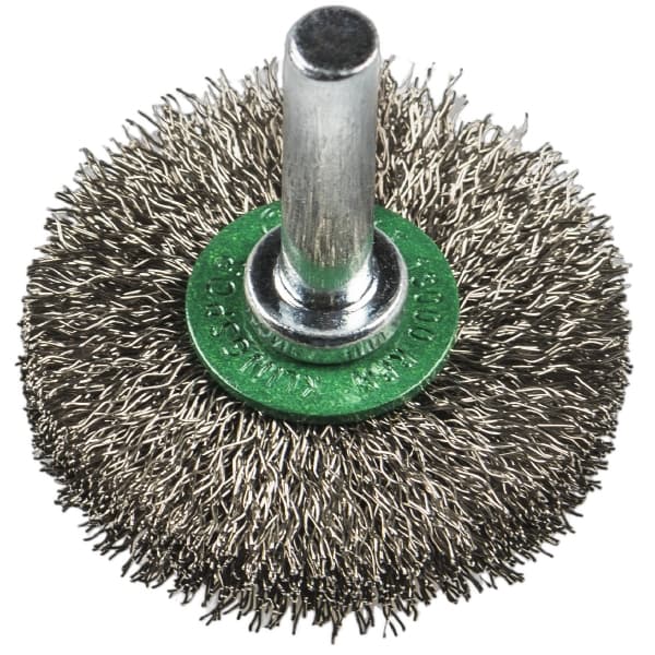 [358346] Cepillo Circular Alambre ondulado c/vastago (1-1/8" x 3/8" x 1/4") Klingspor