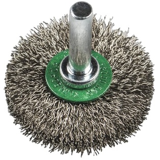 Cepillo Circular Alambre ondulado c/vastago (1-1/8" x 3/8" x 1/4") Klingspor