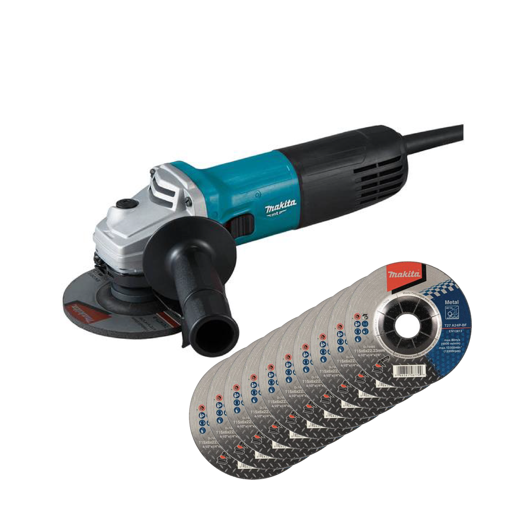 [CO-M9507B-423] Esmeril Angular 4-1/2" 720W 11,000 rpm / 1.9 Kg. + Disco Desbaste 4.5"x 6.0mm.(A24P) MT Makita