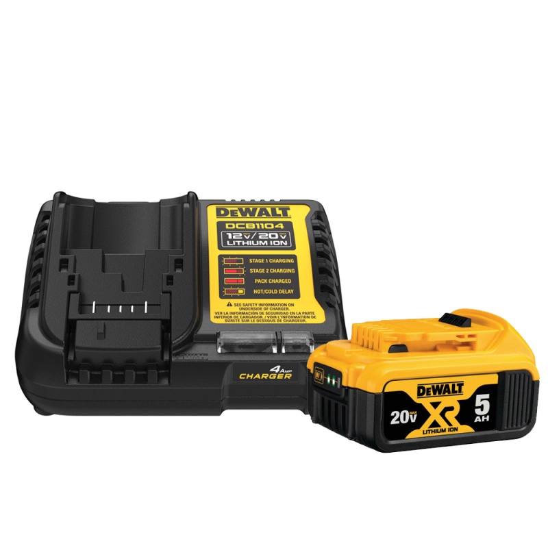 [DCB205-K3] Kit Bateria 20V Max 5.0 Ah Lithium Ion + Cargador 12V/20V Max Dcb1104-B2 Kit Dewalt