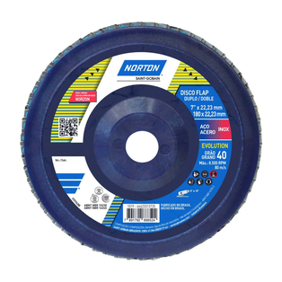 Disco Flap 7" x 7/8" Grano 40 Evolución R822 Norton