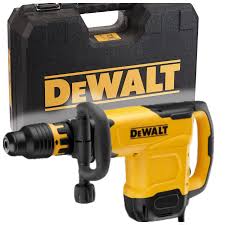 [D25881K-K1] Kit Martillo Demoledor Desquinchador SDS Max 10 Kg. 1600 W 18 J + 3 Puntas DWA0805 + Caja Plastica Dewalt