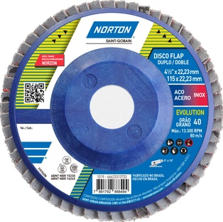 Disco Flap Original 4-1/2" x 7/8" Grano 40 Norton