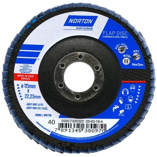 Disco Flap Original 4-1/2" x 7/8" Grano 40 Norton