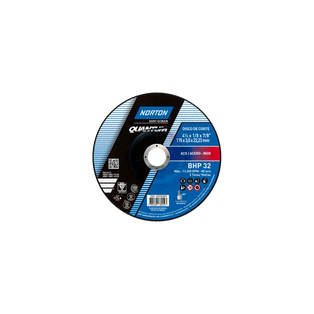 Disco Corte de Acero 4" 1/2" x 1/8 x 7/8 Inox T42 BHP32 Quantum Norton