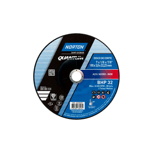 Disco Corte de Acero 7" x 1/8 x 7/8 Inox T42 BHP32 Quantum Norton