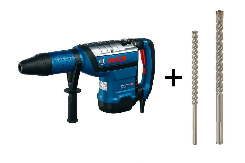 [MGB-MinexB] Juego de Brocas Mineras MineX - MG540F+MG920F Maraga + Rotomartillo SDS Max GBH 12-52 DV 1700W 19J 11.5Kg. (Inc. Maleta Plastica) Bosch