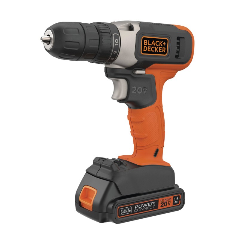 [BCD702C1-B2] Taladro Atornillador de 3/8" 20V (1.5 Ah) Black & Decker B&D