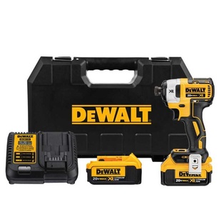 Atornillador Impacto 20V Xr Sin Carbones Caja Plástica, Cargador + 2 Baterías Compactas Lithium 4Ah Dewalt