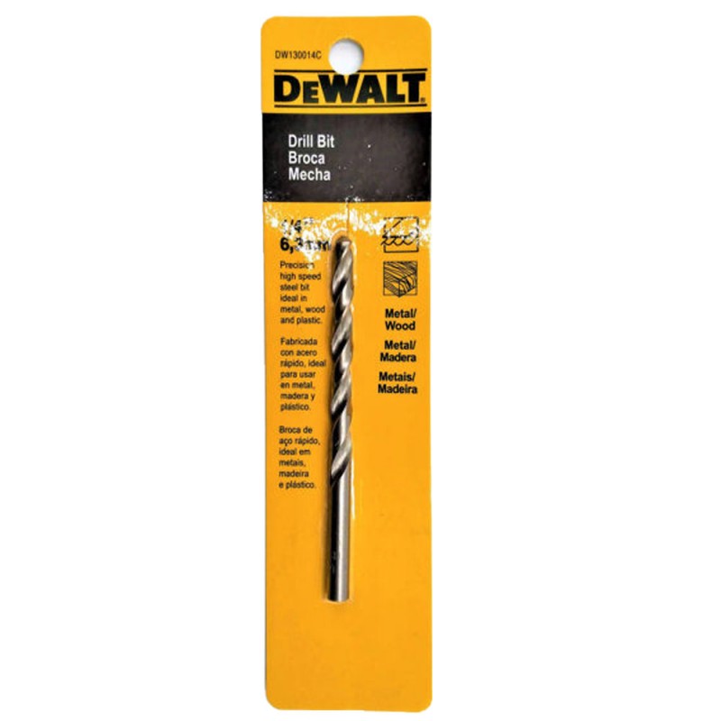 [DW130014C] Broca Hss - 1/4" - 6.4Mm Dewalt