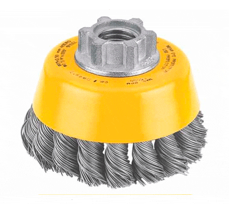 [DW4917M] Copa (Grata, Cepillo) Alambre Trenzado 6" (150mm) x M14 0.020" (0.5mm) Dewalt