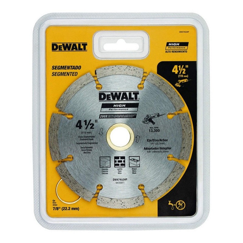 [DW47452HP] Disco Diamantado 4-1/2" Segmentado - HP Dewalt