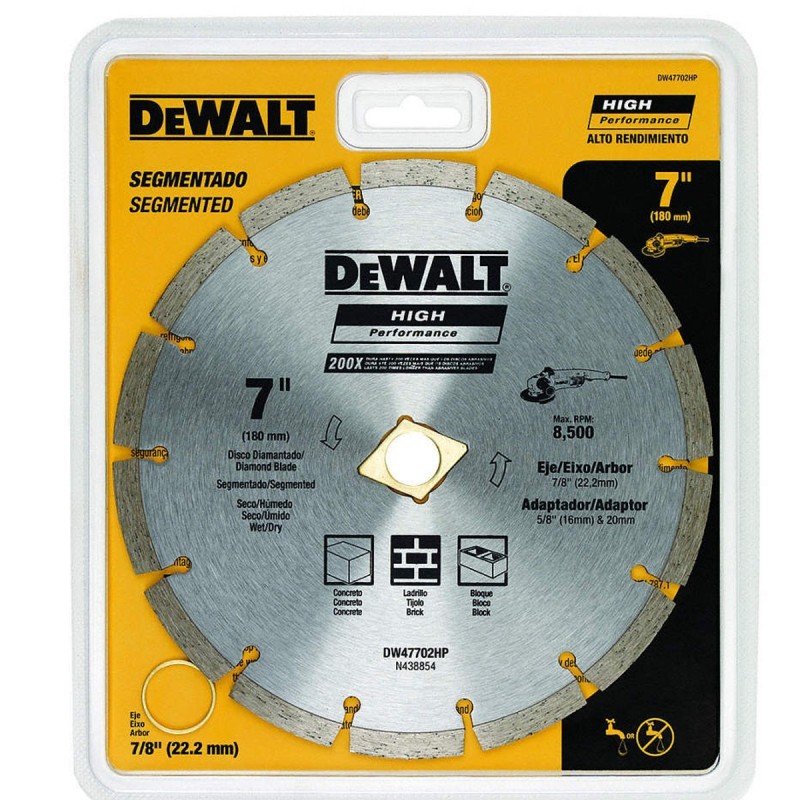 [DW47702HP] Disco Diamantado HP - 7" Segmentado Dewalt