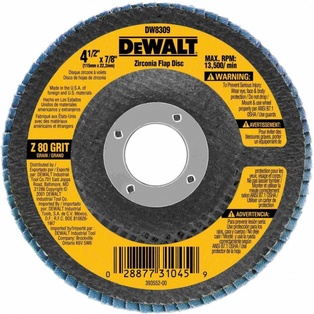 Disco Flap 4-1/2" x 7/8" Grano 80 Dewalt