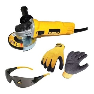 Kit Esmeril Angular 4-1/2" 800W + Guantes + Lente + 10 Discos DWE4020SI-K1 Dewalt