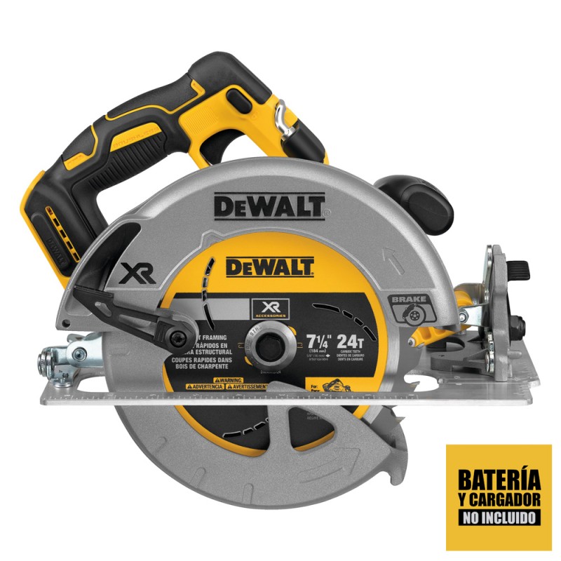 [DCS570B] Sierra Circular Inalámbrica 7-1/4" 20V Sin bateria/Ni cargador DCS570B Dewalt