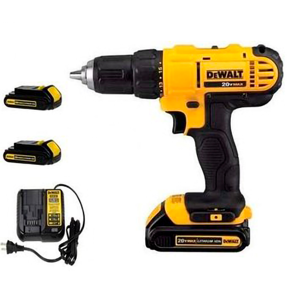 [DCD771C2-B2] Taladro Atornillador 1/2" Inalambrico 20V Max (Inc Cargador + 2 Baterias 1.3Ah) Dewalt