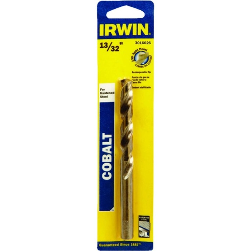 Broca HSS Metal Cobalto 13/32" - Blister Irwin