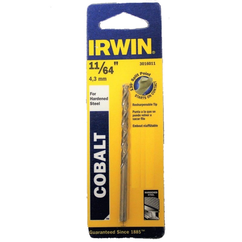 [3016011] Broca Hss Metal Cobalto 11/64" - Blister Irwin