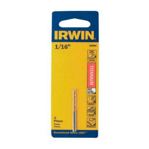 [IW1449] Brocas Hss para Metal 1/16" - Blister Irwin