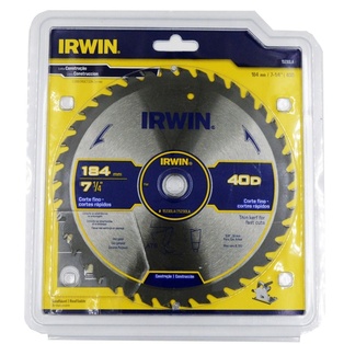 Disco Sierra Circular 7-1/4" x 40T, 5/8" Blister Irwin