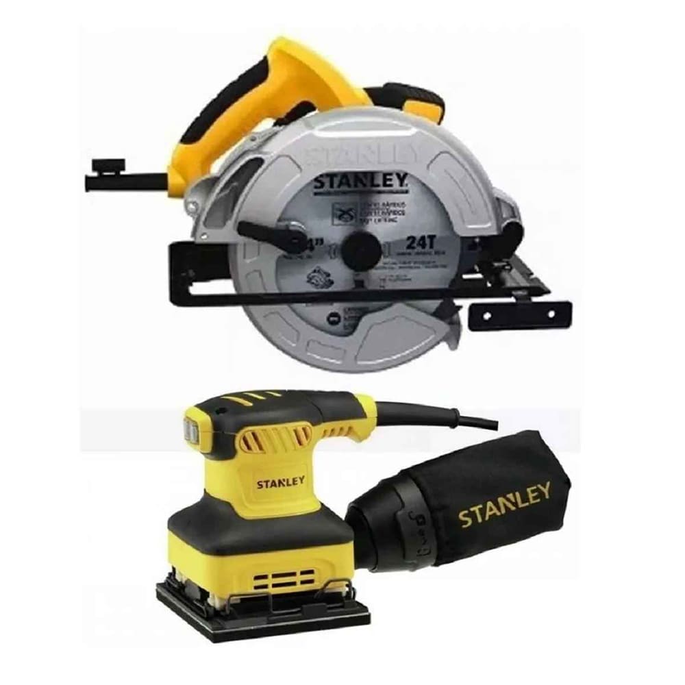 [SC16-K3_ARCHIVADO_INVENTARIO0] Stanley Sierra Circular 7-1/4" 1600W + Lijadora Orbital 1/4" Pliego 240 W (SS24-B2)