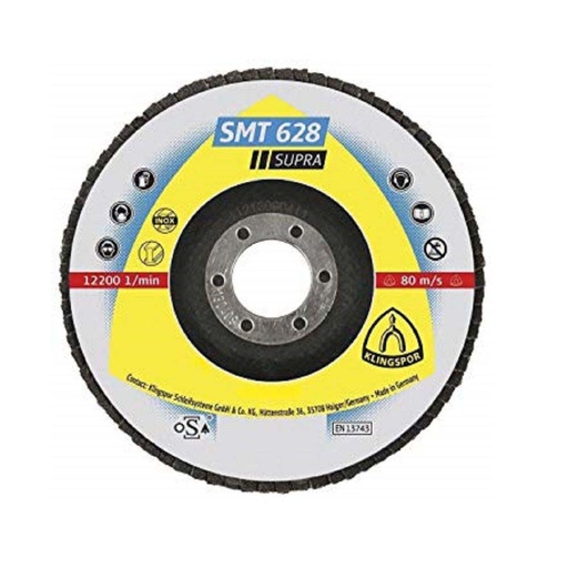 Disco Flap 4-1/2" G120 Plano Te/Supra/Smt628/Cs461X/120/N/Ger/115X22, Klingspor