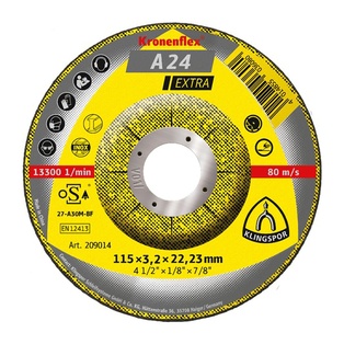 Discos Abrasivo Corte 4-1/2" * 1/8" (3.2mm) Kt/Extra/A24Ex/S/Gek/115X3,2X22,23 Klingspor