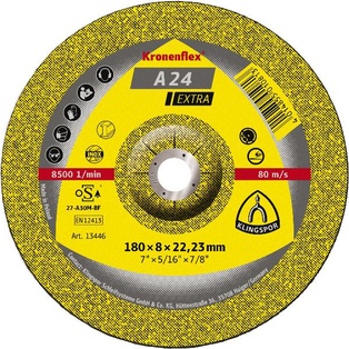 Discos Desbaste 7" Ks/Extra/A24Ex/S/Gek/180X6X22,23 Klingspor
