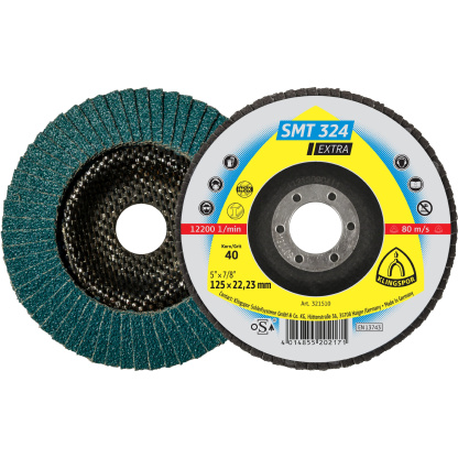 [321652] Discos Flap 4-1/2" G120 Te/Extra/Smt324/Cs455X/120/N/Ger/115X22, Klingspor