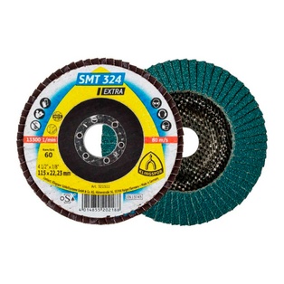 Discos Flap 4-1/2" G60 Concavo Te/Extra/Smt324/Cs455X/60/N/Gew/115X22,2 Klingspor (E)